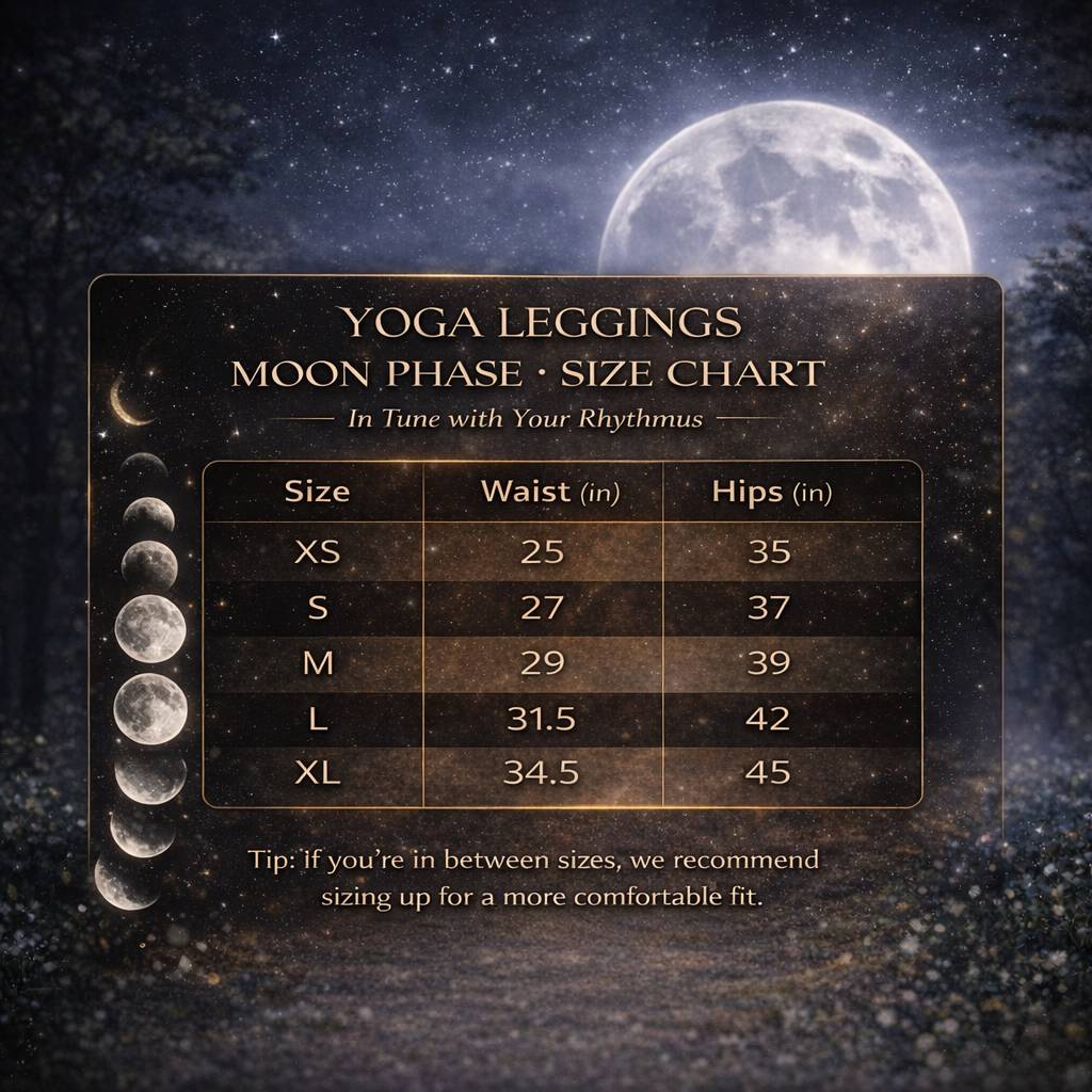 Moon Phase Side Panel Yoga Leggings