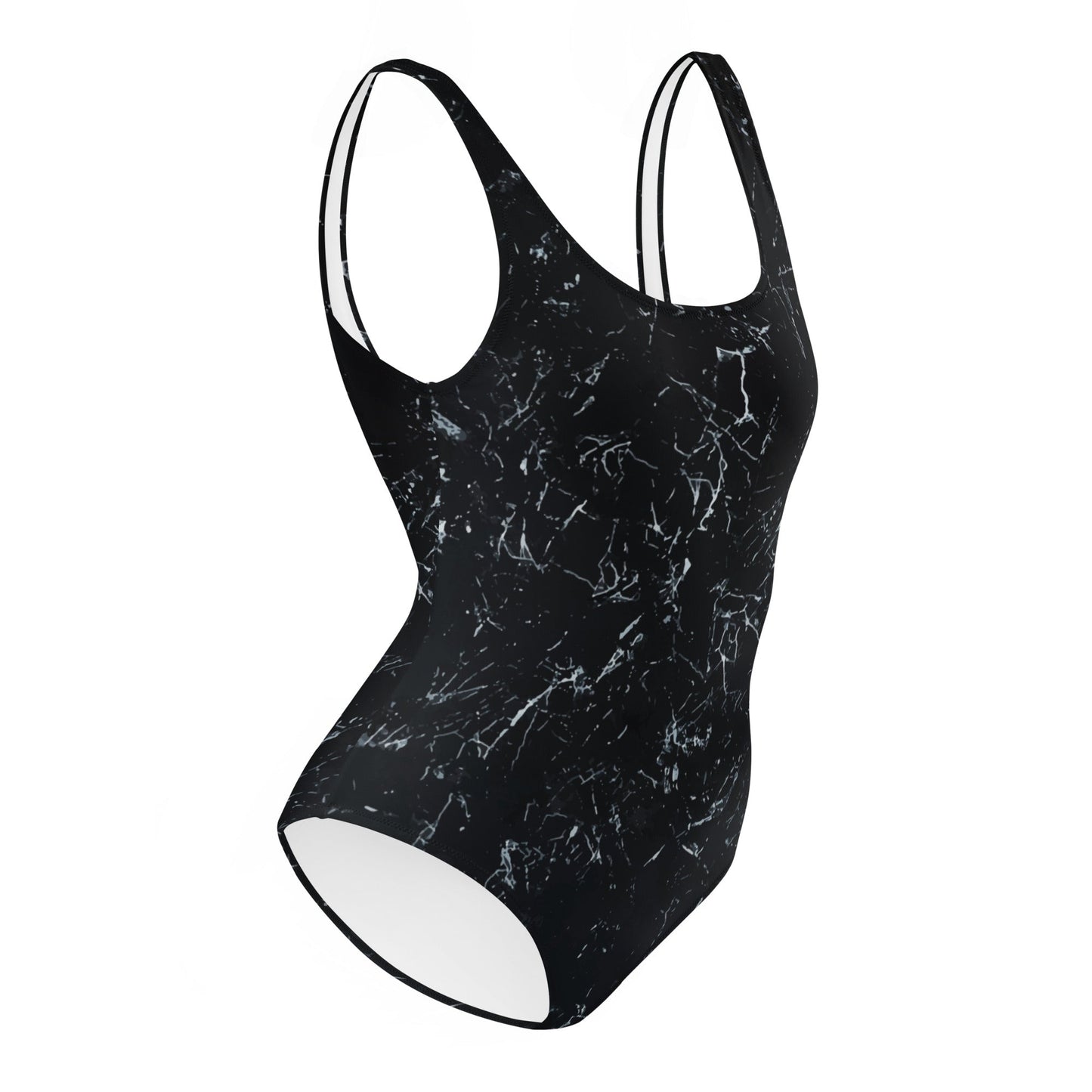 Badeanzug „Black Marble“ – elegant, modern - YogaStylz