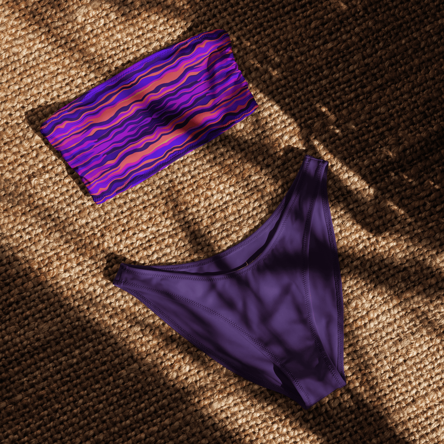 Bandeau - Bikini „Purple Sunset“ – clean, bequem & ein echter Hingucker - YogaStylz