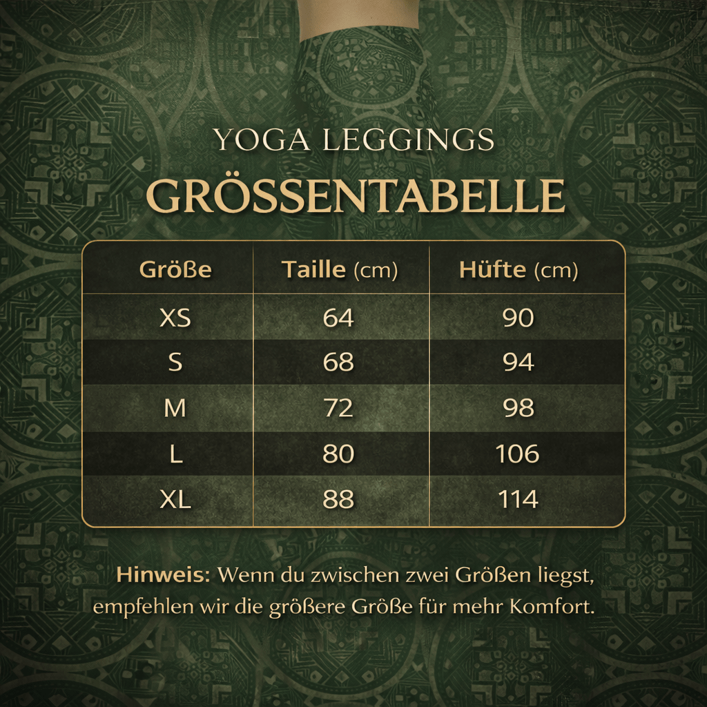 Yoga Leggings OlivgrΓΌn β Geometrisches Muster, hoher Bund, 4 - Wege - Stretch - YogaStylz