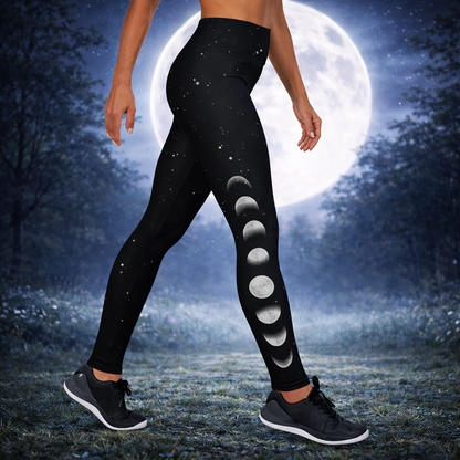 Moon Phase Side Panel Yoga Leggings