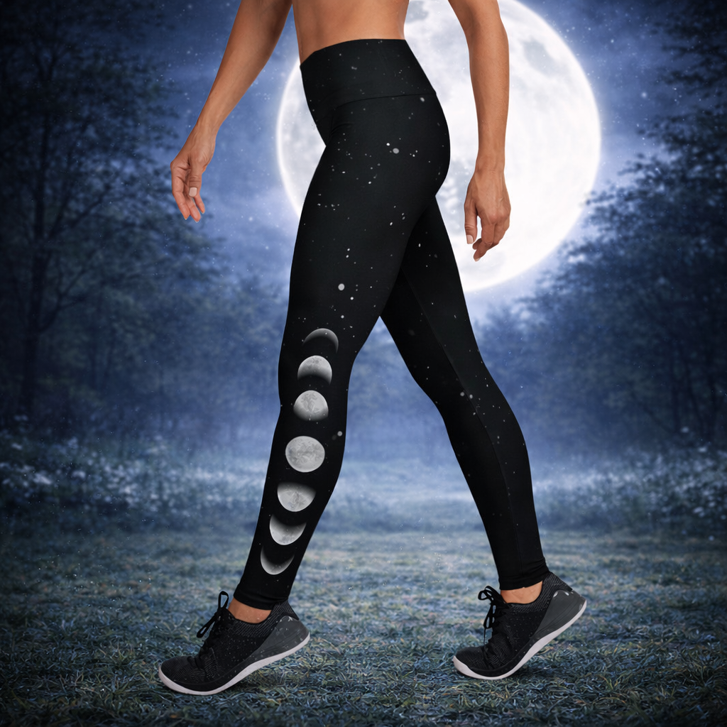 Moon Phase Side Panel Yoga Leggings