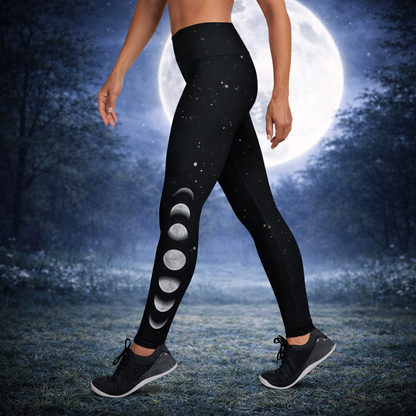 Moon Phase Side Panel Yoga Leggings