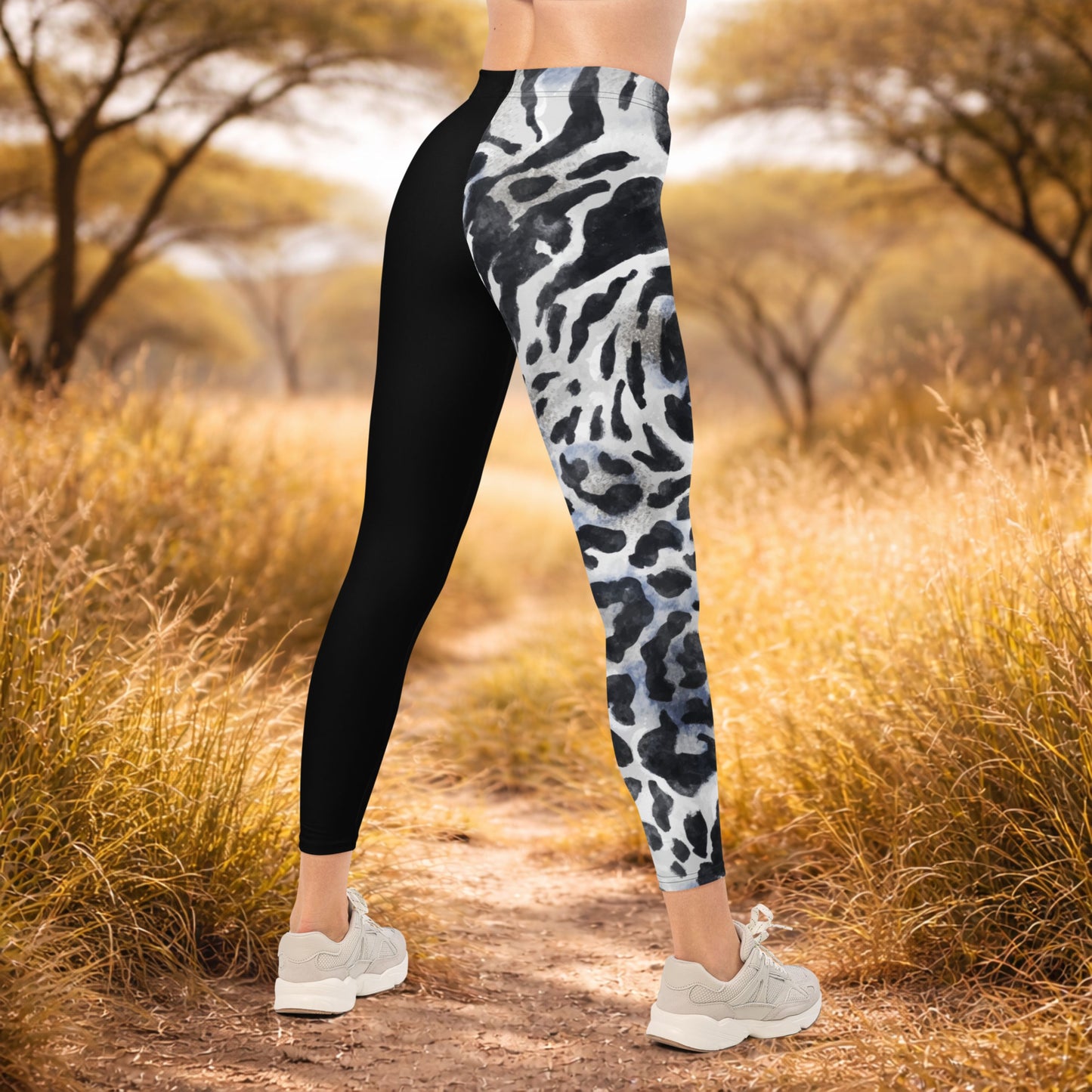 Leopard print leggings – Boho style &amp; comfort for yoga &amp; fitness