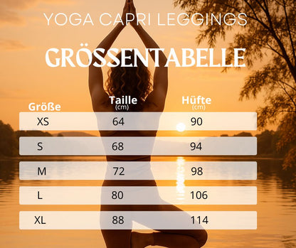 Sun Symbol Capri Leggings – Energy, Balance & Flow