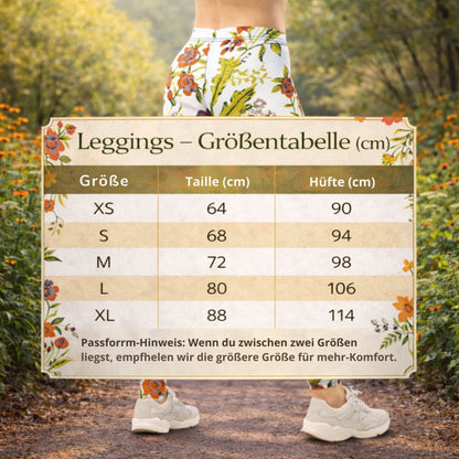 Abstrakte Blumen - Leggings – Boho Style & Komfort für Yoga & Alltag - YogaStylz