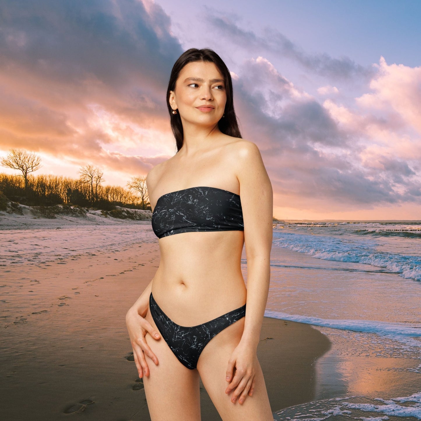 Bandeau - Bikini „Midnight Sparkle“ – clean, bequem & super feminin - YogaStylz