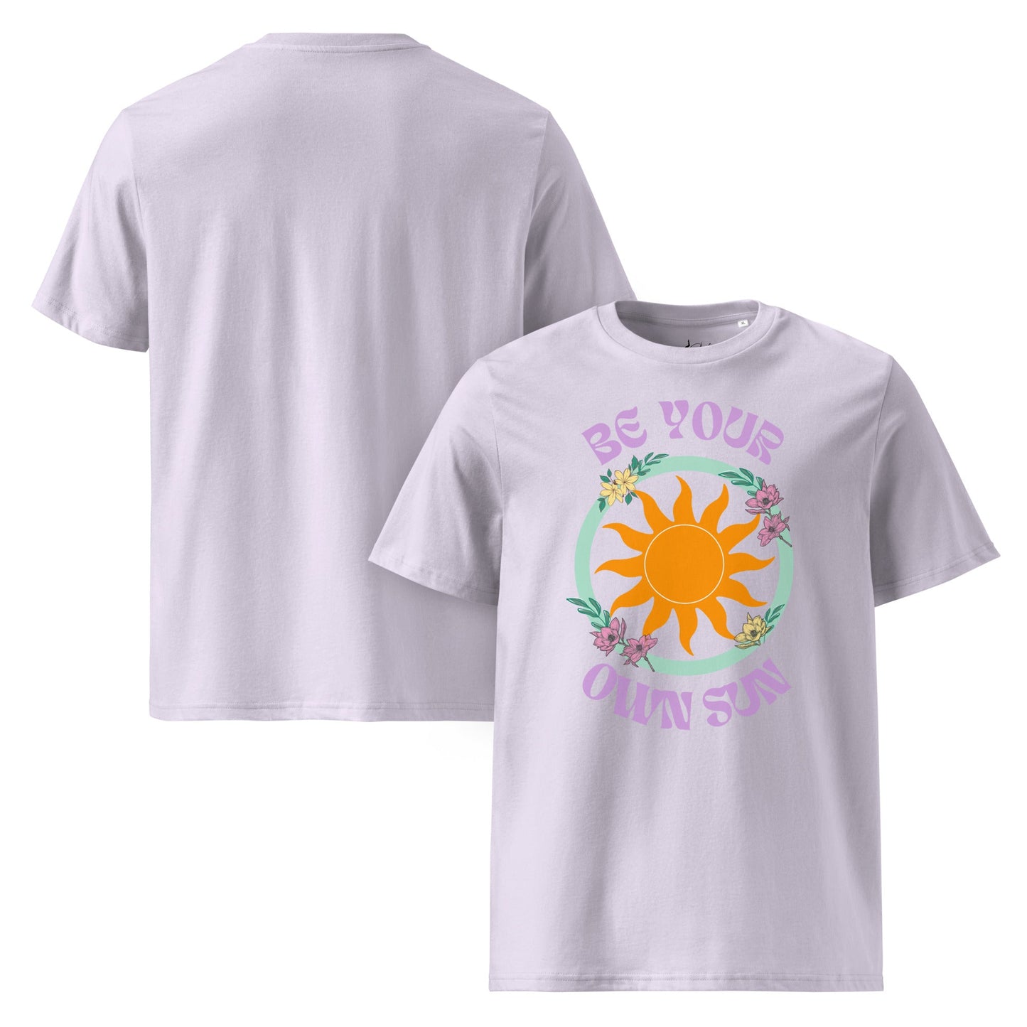 Be Your Own Sun T-Shirt – Bio Unisex Shirt mit Retro Sonne & Blumenmotiv - YogaStylz