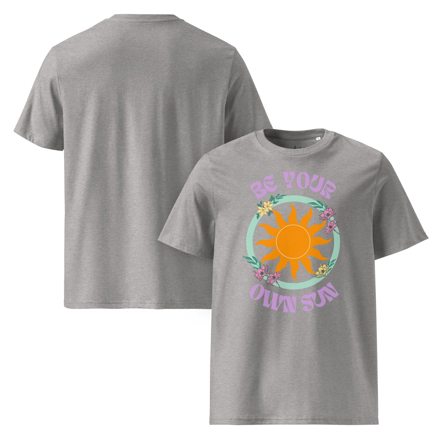 Be Your Own Sun T-Shirt – Bio Unisex Shirt mit Retro Sonne & Blumenmotiv - YogaStylz