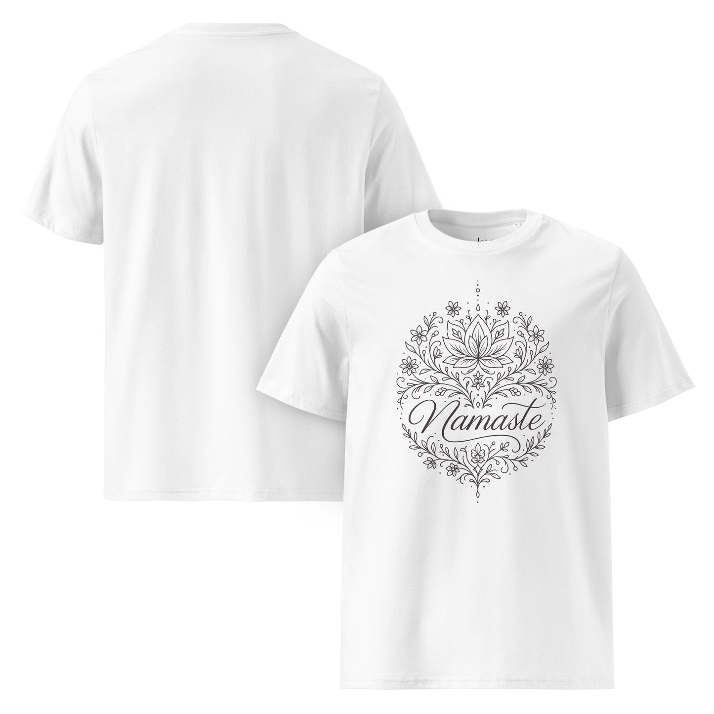 Bio - Baumwoll - T-Shirt - Boho Yoga Shirt – Filigranes Mandala Design – Spirituelles T-Shirt - YogaStylz