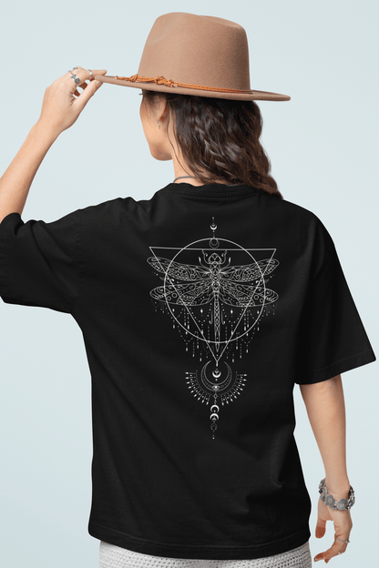 Bio Baumwoll T-Shirt | Spirituelles Rückenprint | Boho Mystik | Nachhaltig - YogaStylz