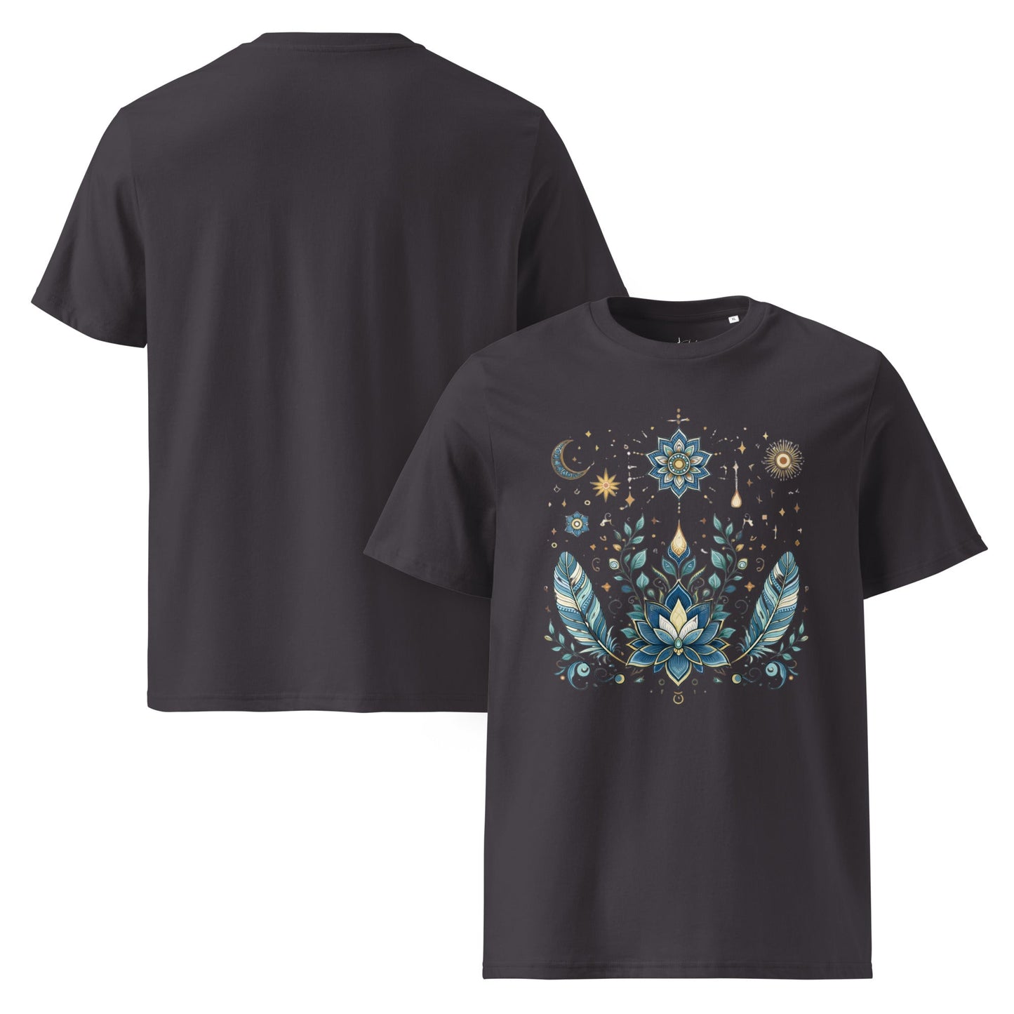 Boho Blumen T-Shirt | Spiritual Lotus Shirt | Unisex Bio Baumwolle - YogaStylz