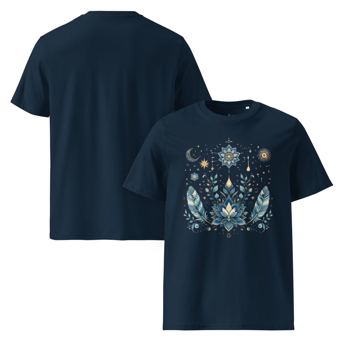 Boho Blumen T-Shirt | Spiritual Lotus Shirt | Unisex Bio Baumwolle - YogaStylz