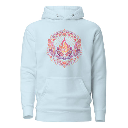 Boho Hoodie mit spirituellem Blumenmotiv | Sanfter Yoga Hoodie | Gemütlicher Hoodie - YogaStylz
