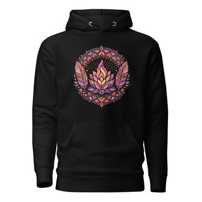Boho Hoodie mit spirituellem Blumenmotiv | Sanfter Yoga Hoodie | Gemütlicher Hoodie - YogaStylz