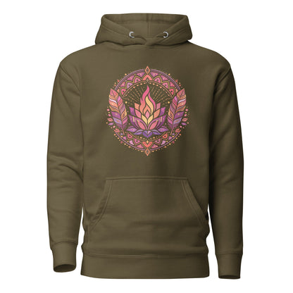 Boho Hoodie mit spirituellem Blumenmotiv | Sanfter Yoga Hoodie | Gemütlicher Hoodie - YogaStylz
