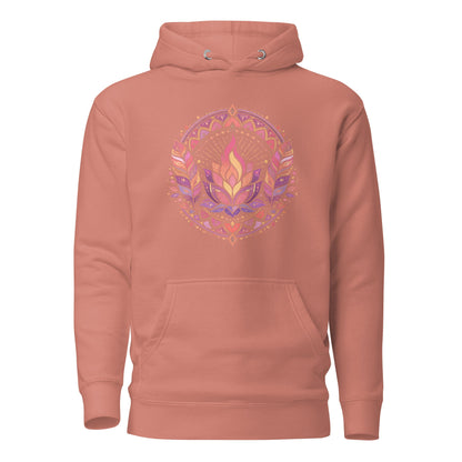 Boho Hoodie mit spirituellem Blumenmotiv | Sanfter Yoga Hoodie | Gemütlicher Hoodie - YogaStylz