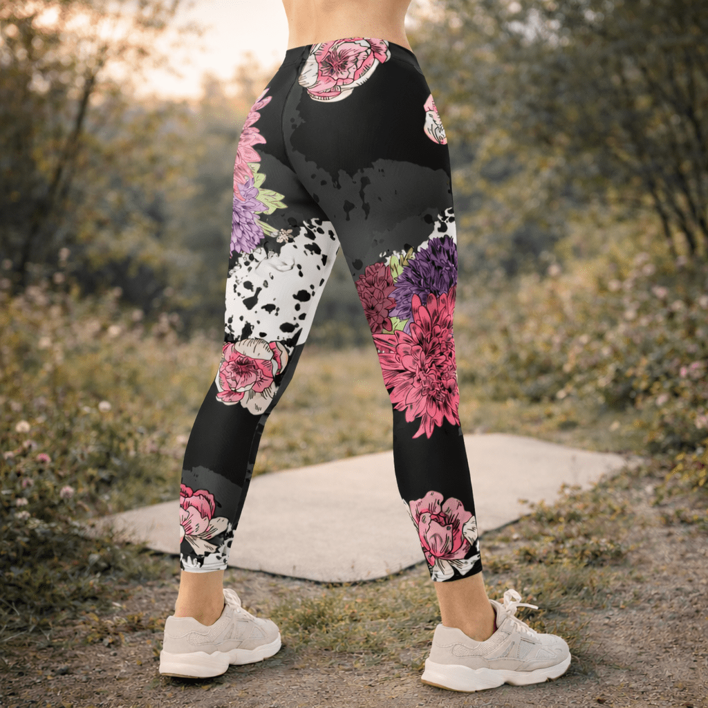 Boho Leggings „Midnight Blossom“ – Floral Statement - YogaStylz