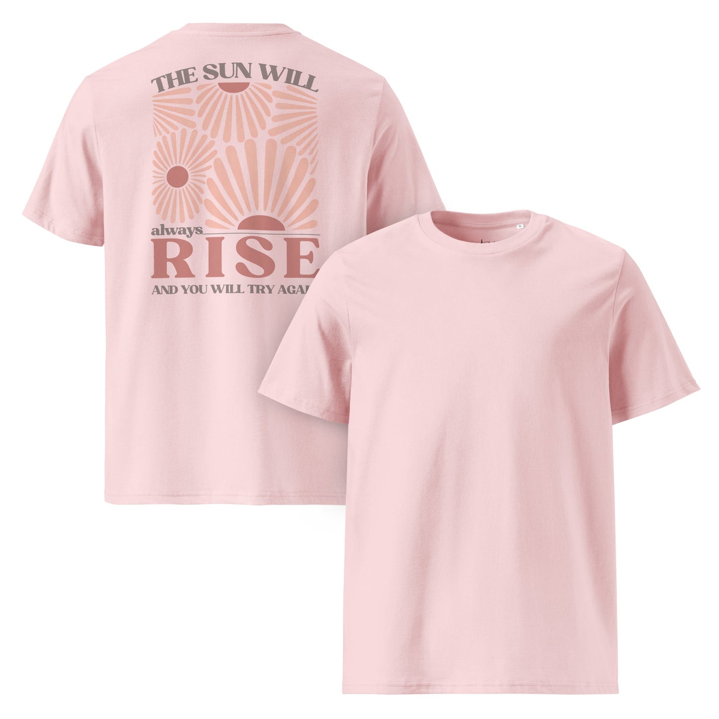 Boho Sonnen T-Shirt Rückenprint | The Sun Will Always Rise | Positives Statement Shirt - YogaStylz
