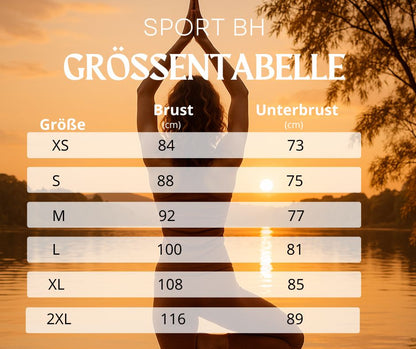 Boho Sport - BH „Midnight Blossom“ – floraler Racerback BH mit Halt & Komfort - YogaStylz