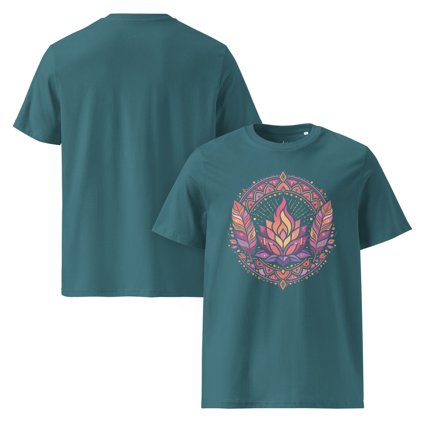 Boho Yoga Mandala T-Shirt | Spirituelles Shirt | Bio Baumwolle - YogaStylz