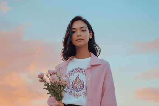 Boho Yoga Mandala T-Shirt | Spirituelles Shirt | Bio Baumwolle - YogaStylz