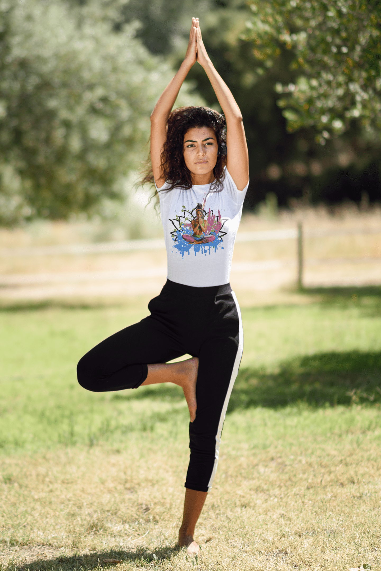 Buntes Yoga T-Shirt - YogaStylz