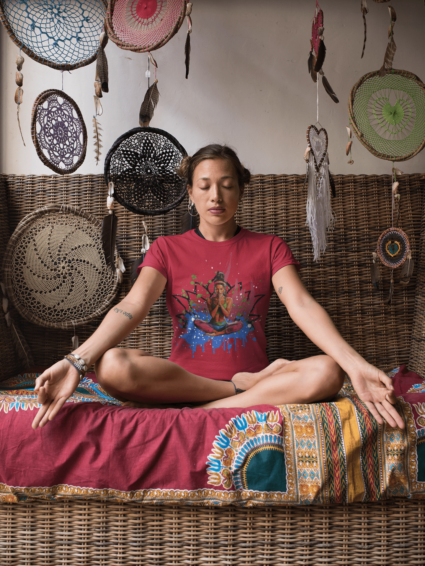 Buntes Yoga T-Shirt - YogaStylz