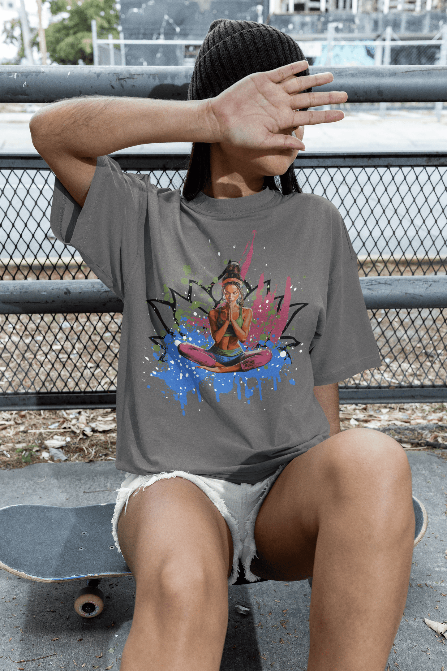 Buntes Yoga T-Shirt - YogaStylz