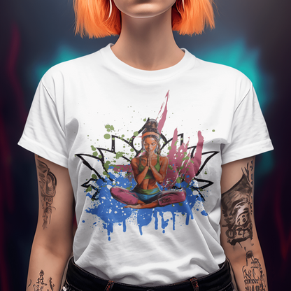 Buntes Yoga T-Shirt - YogaStylz