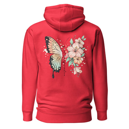 Butterfly Flower Hoodie | Kapuzenpullover | Quiet Transformation Design - YogaStylz