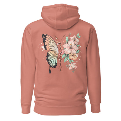 Butterfly Flower Hoodie | Kapuzenpullover | Quiet Transformation Design - YogaStylz