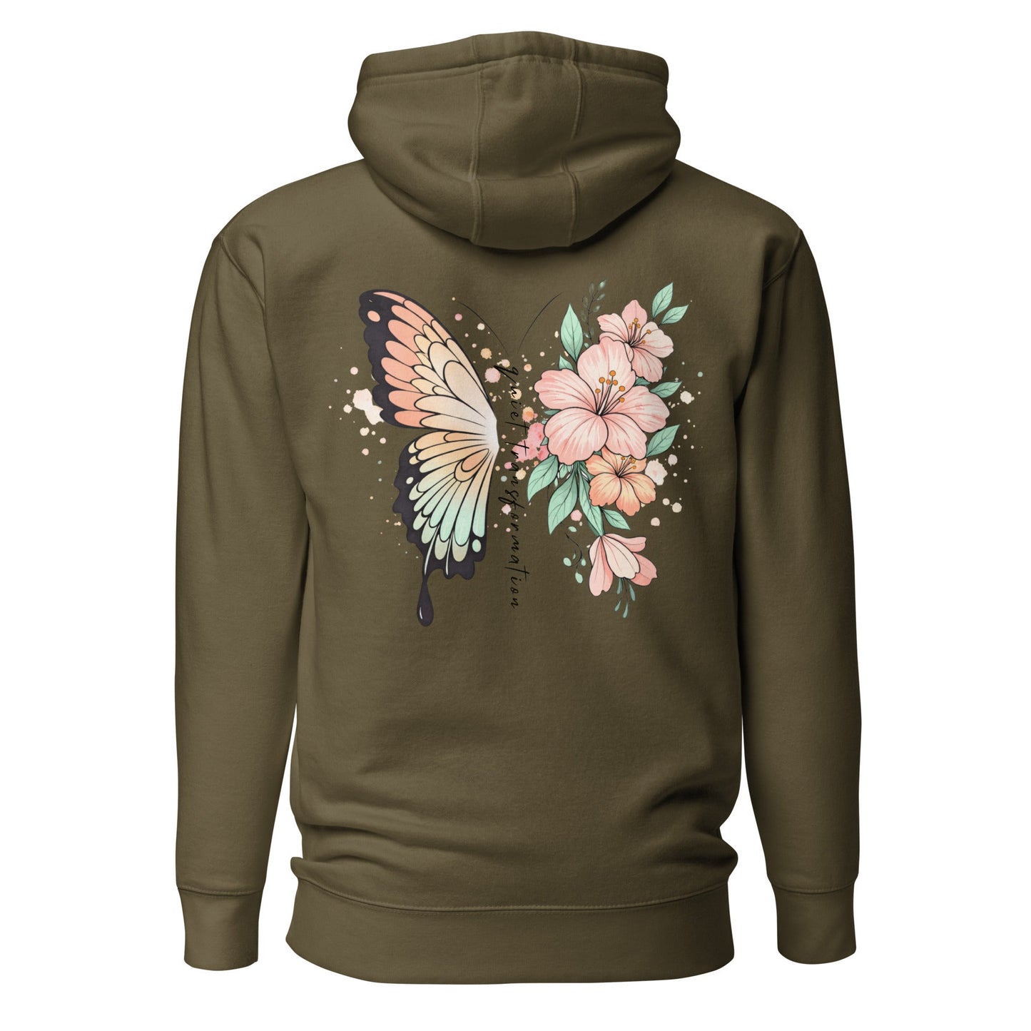Butterfly Flower Hoodie | Kapuzenpullover | Quiet Transformation Design - YogaStylz