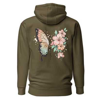 Butterfly Flower Hoodie | Kapuzenpullover | Quiet Transformation Design - YogaStylz