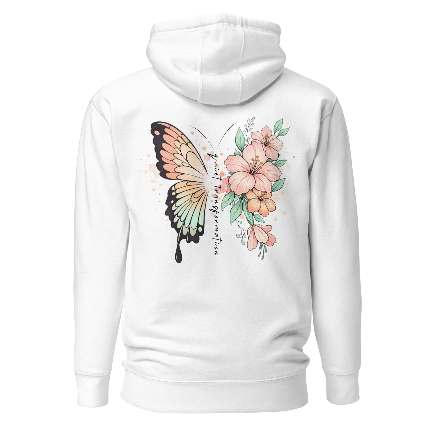 Butterfly Flower Hoodie | Kapuzenpullover | Quiet Transformation Design - YogaStylz