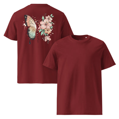 Butterfly Flower T-Shirt Damen | Bio Baumwolle Shirt - YogaStylz