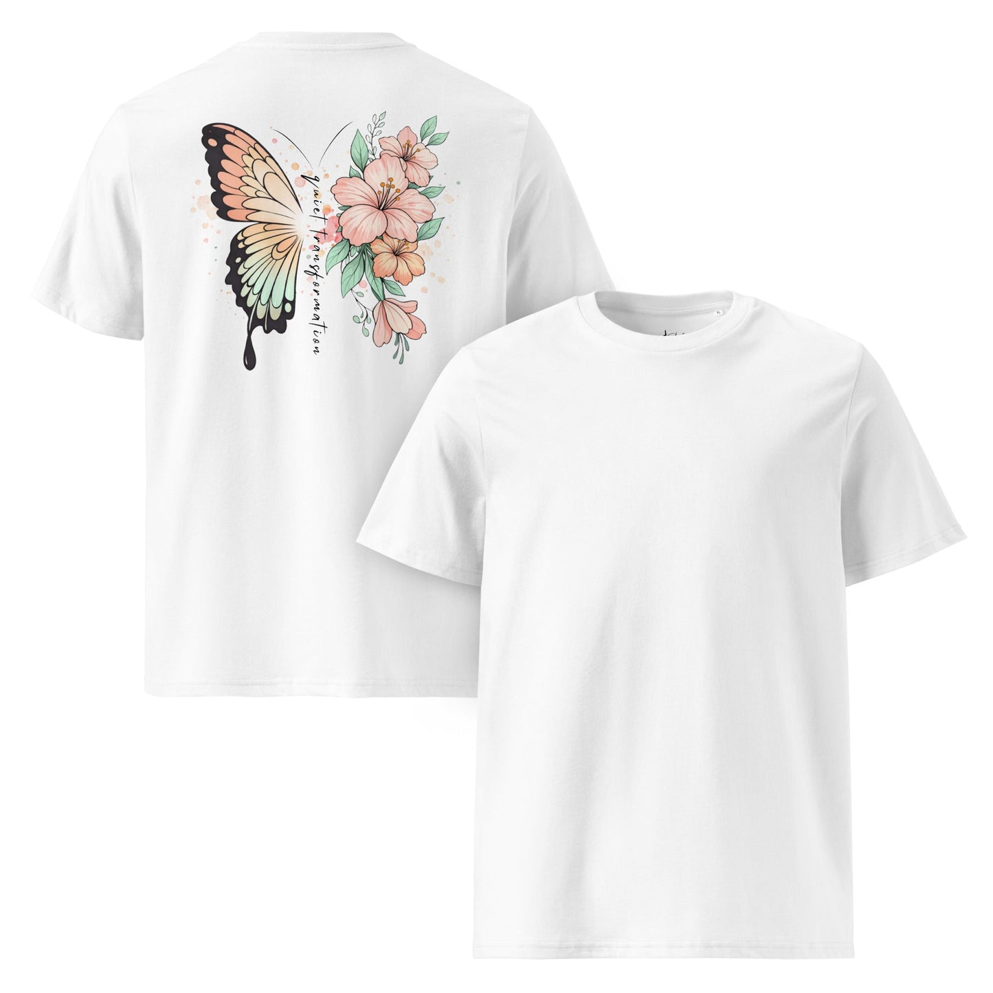 Butterfly Flower T-Shirt Damen | Bio Baumwolle Shirt - YogaStylz