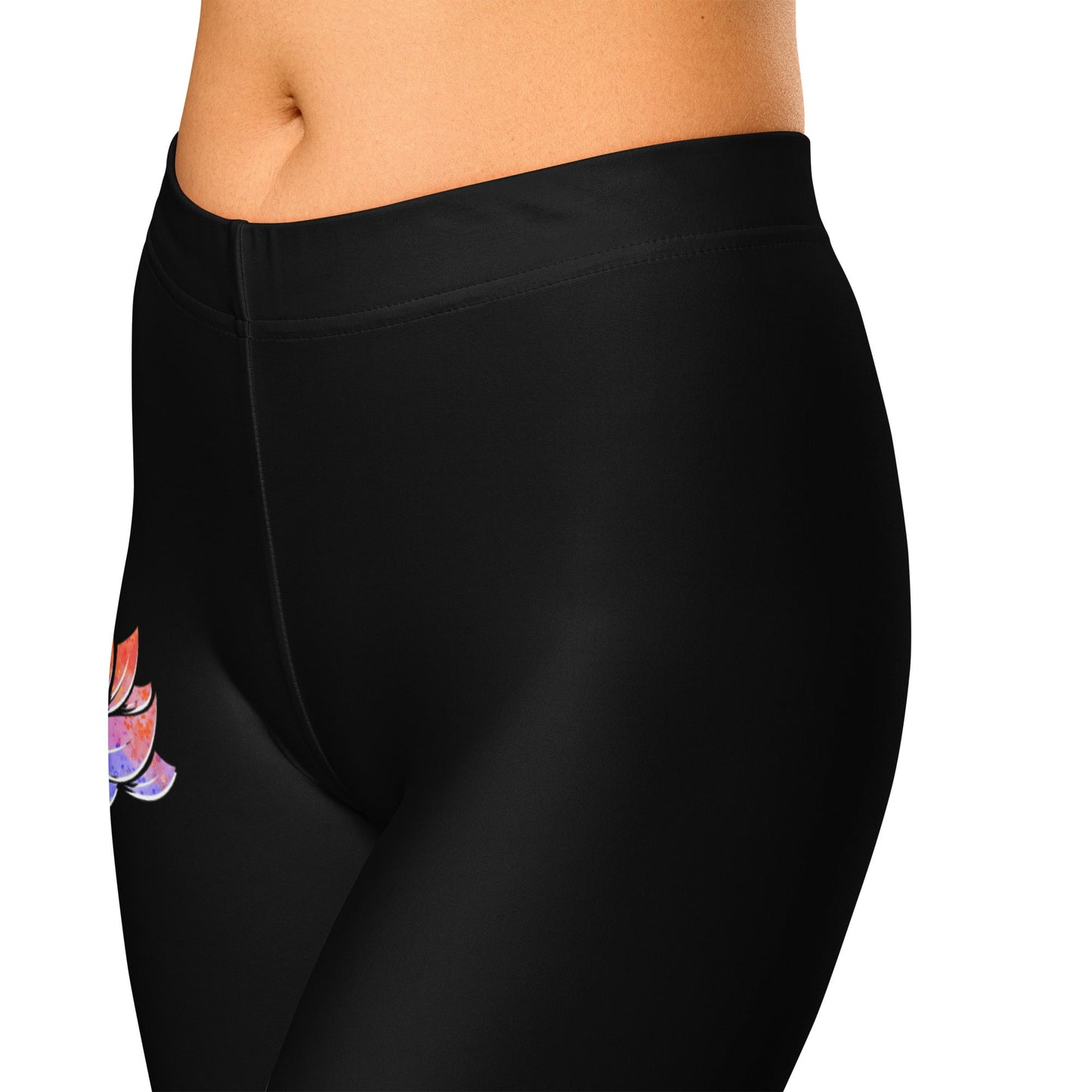 Capri - Leggings „Breathe“ – 3/4 Yogahose mit Lotusblüte, UV - Schutz & 4 - Wege - Stretch | Achtsame Activewear für Damen - YogaStylz