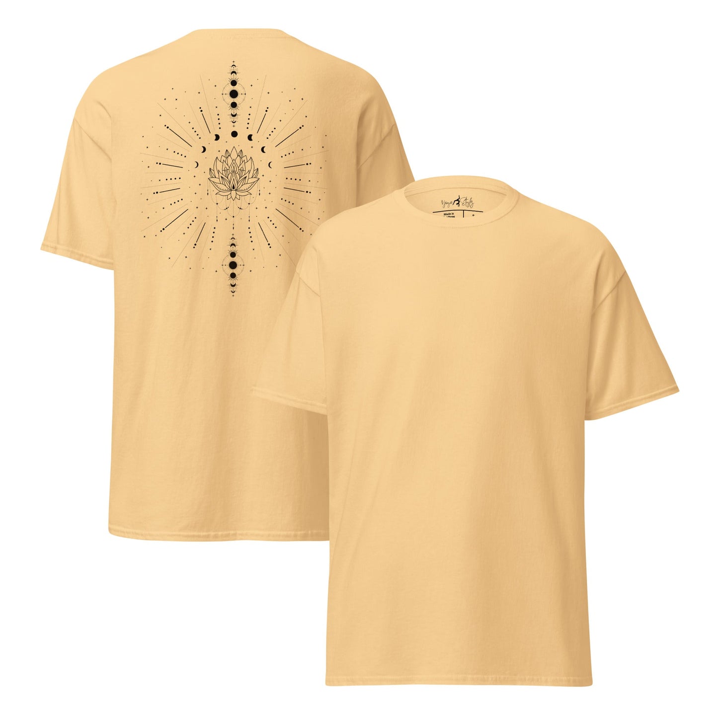 Celestial Sun Moon T-Shirt | Mystisches Line Art Design | Zeitloses Statement Shirt - YogaStylz