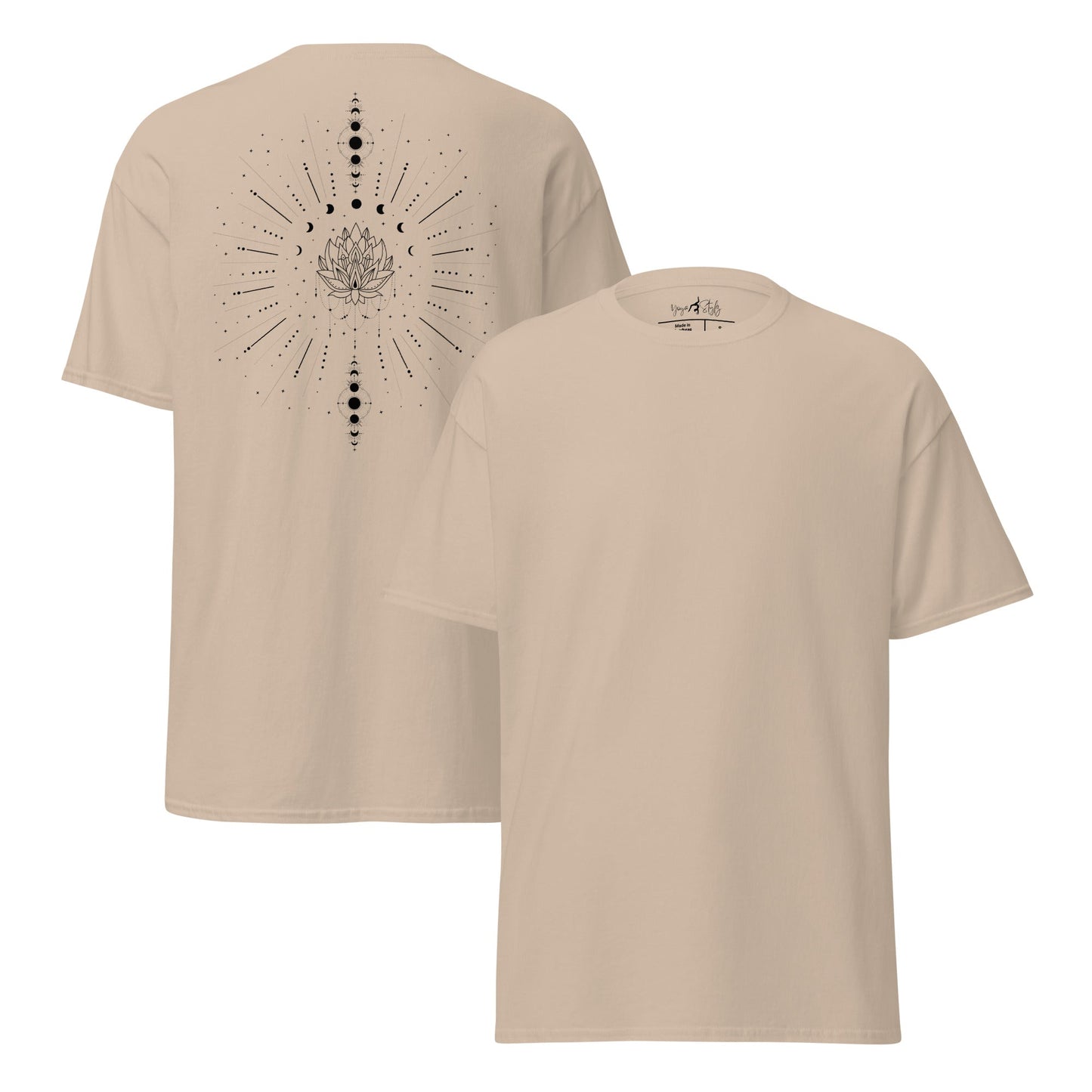 Celestial Sun Moon T-Shirt | Mystisches Line Art Design | Zeitloses Statement Shirt - YogaStylz