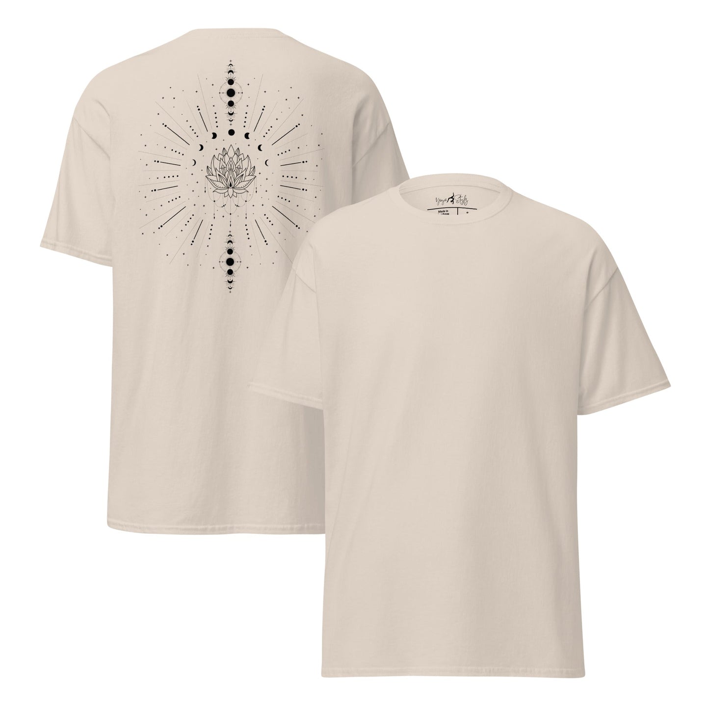 Celestial Sun Moon T-Shirt | Mystisches Line Art Design | Zeitloses Statement Shirt - YogaStylz