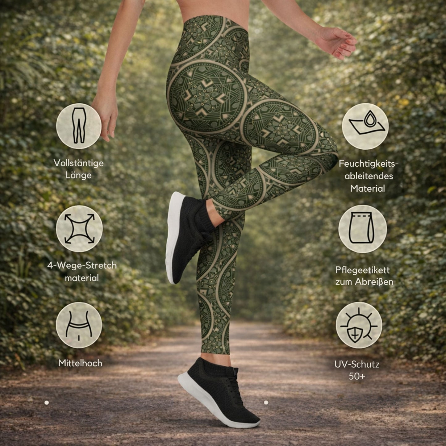 Geo - Spirit Leggings – Boho Style & Komfort für Yoga & Alltag - YogaStylz