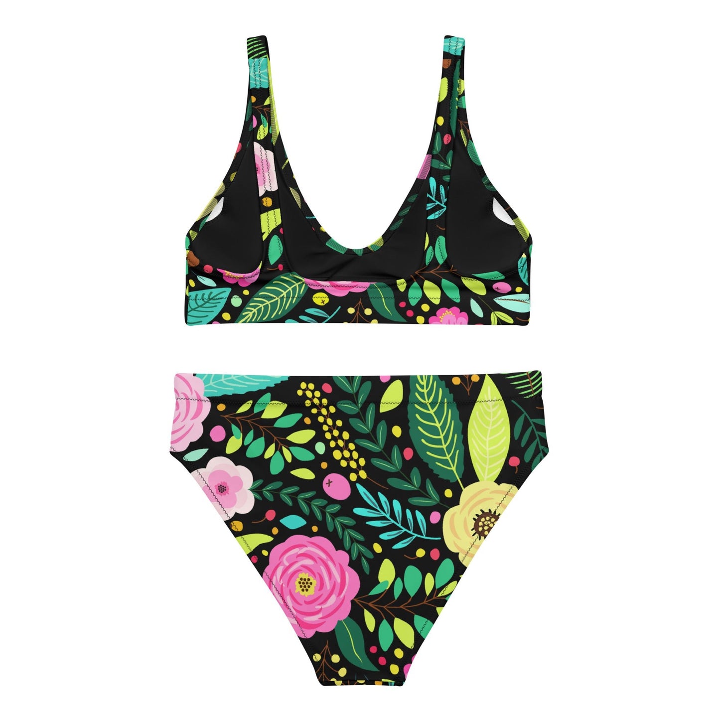 High Waist Bikini „Flower Pop“ – bequem, figurfreundlich - YogaStylz