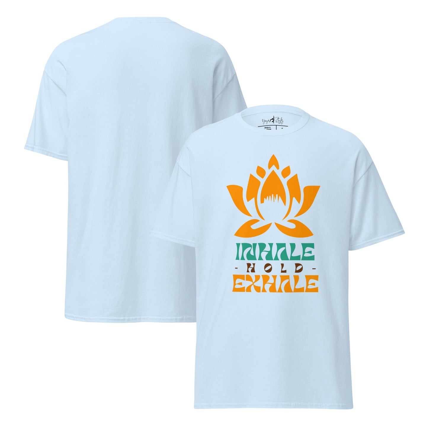 Inhale Exhale T-Shirt – Achtsamkeit & Meditation Design – Unisex Baumwoll - Shirt – Yoga Mindfulness Geschenk - YogaStylz