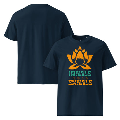 Inhale Exhale T-Shirt – Achtsamkeit & Meditation Design | Unisex Shirt aus 100 % Baumwolle (Bio) für Yoga & Selfcare - YogaStylz