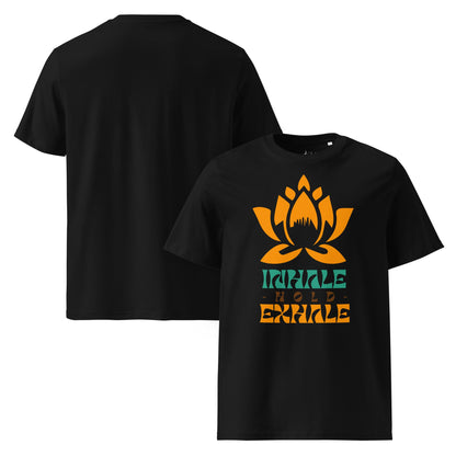 Inhale Exhale T-Shirt – Achtsamkeit & Meditation Design | Unisex Shirt aus 100 % Baumwolle (Bio) für Yoga & Selfcare - YogaStylz