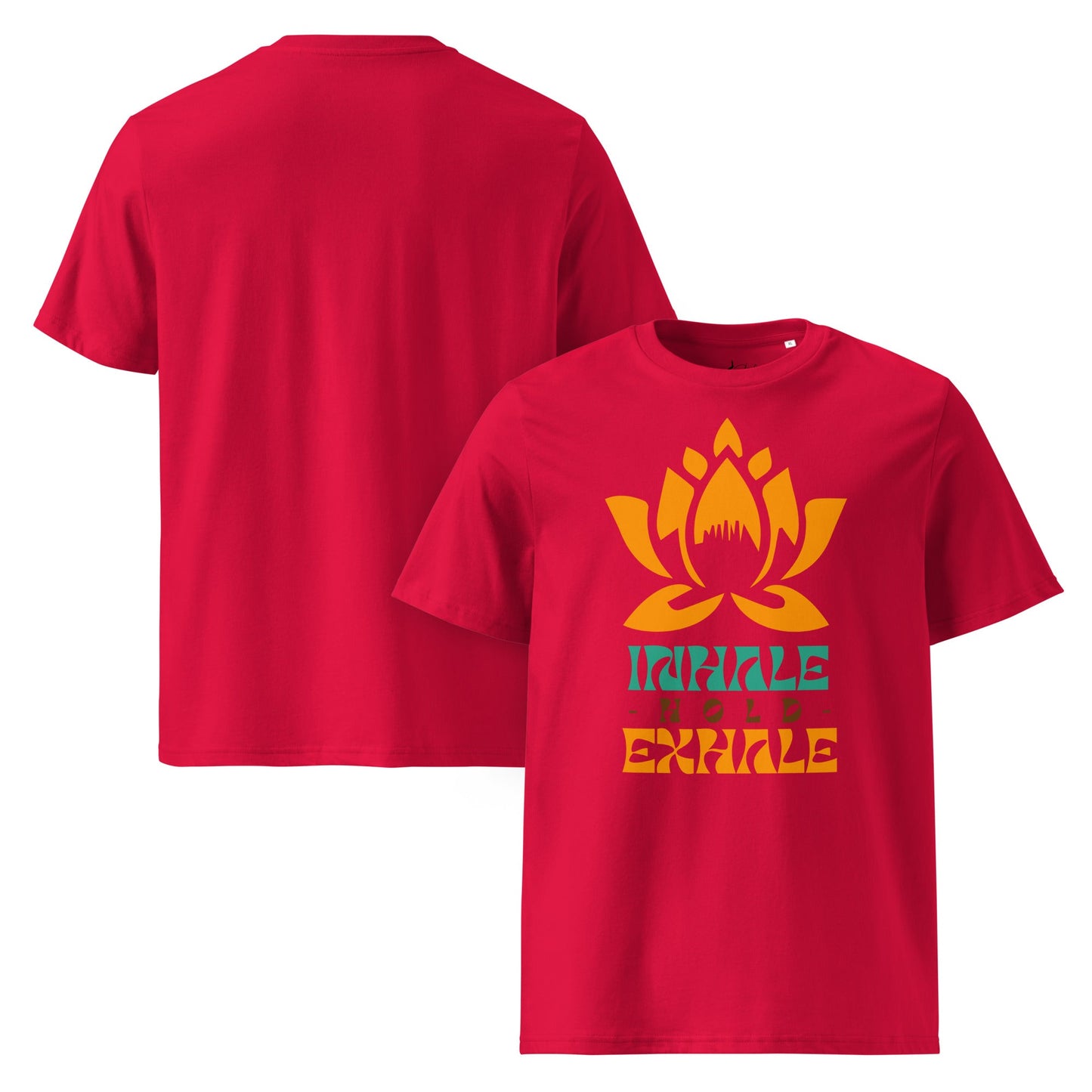 Inhale Exhale T-Shirt – Achtsamkeit & Meditation Design | Unisex Shirt aus 100 % Baumwolle (Bio) für Yoga & Selfcare - YogaStylz