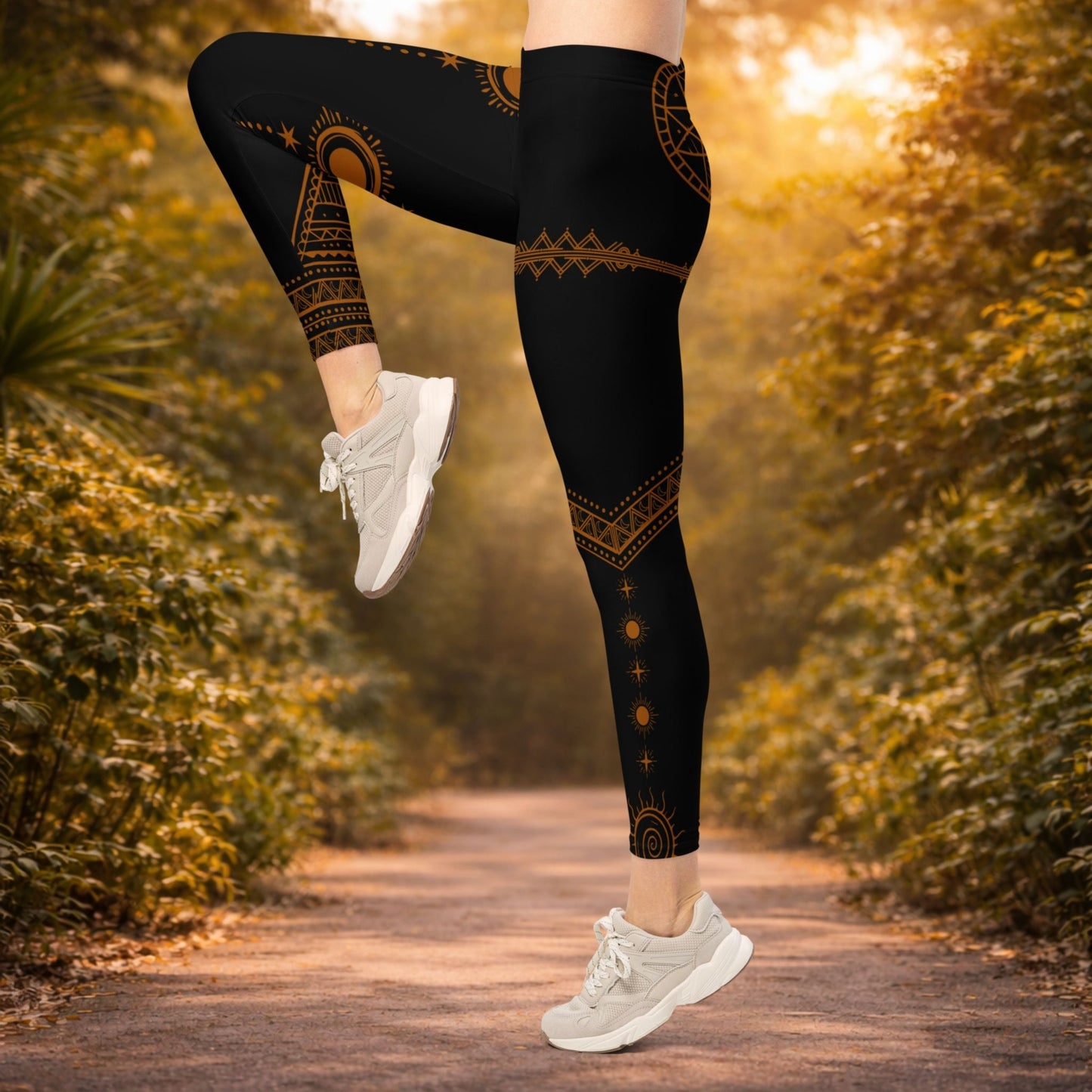 Leggings Tribal Sun Leggings – Kraftvolles Design trifft Komfort - YogaStylz