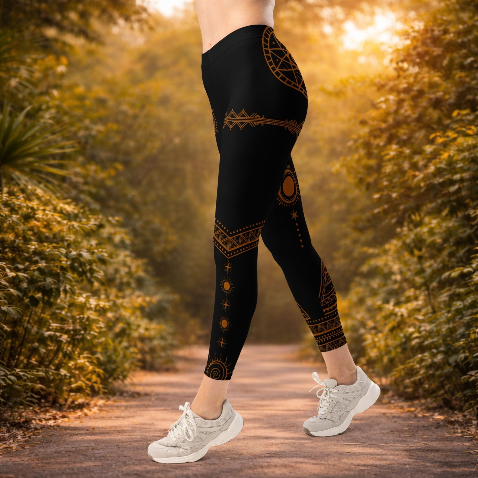 Leggings Tribal Sun Leggings – Kraftvolles Design trifft Komfort - YogaStylz