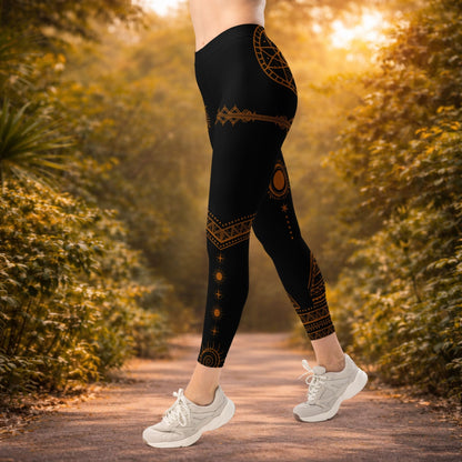 Leggings Tribal Sun Leggings – Kraftvolles Design trifft Komfort - YogaStylz
